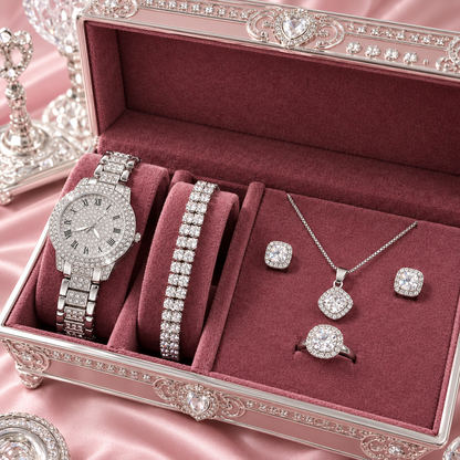 Ensemble Montre Quartz Luxe et Bijoux - GN